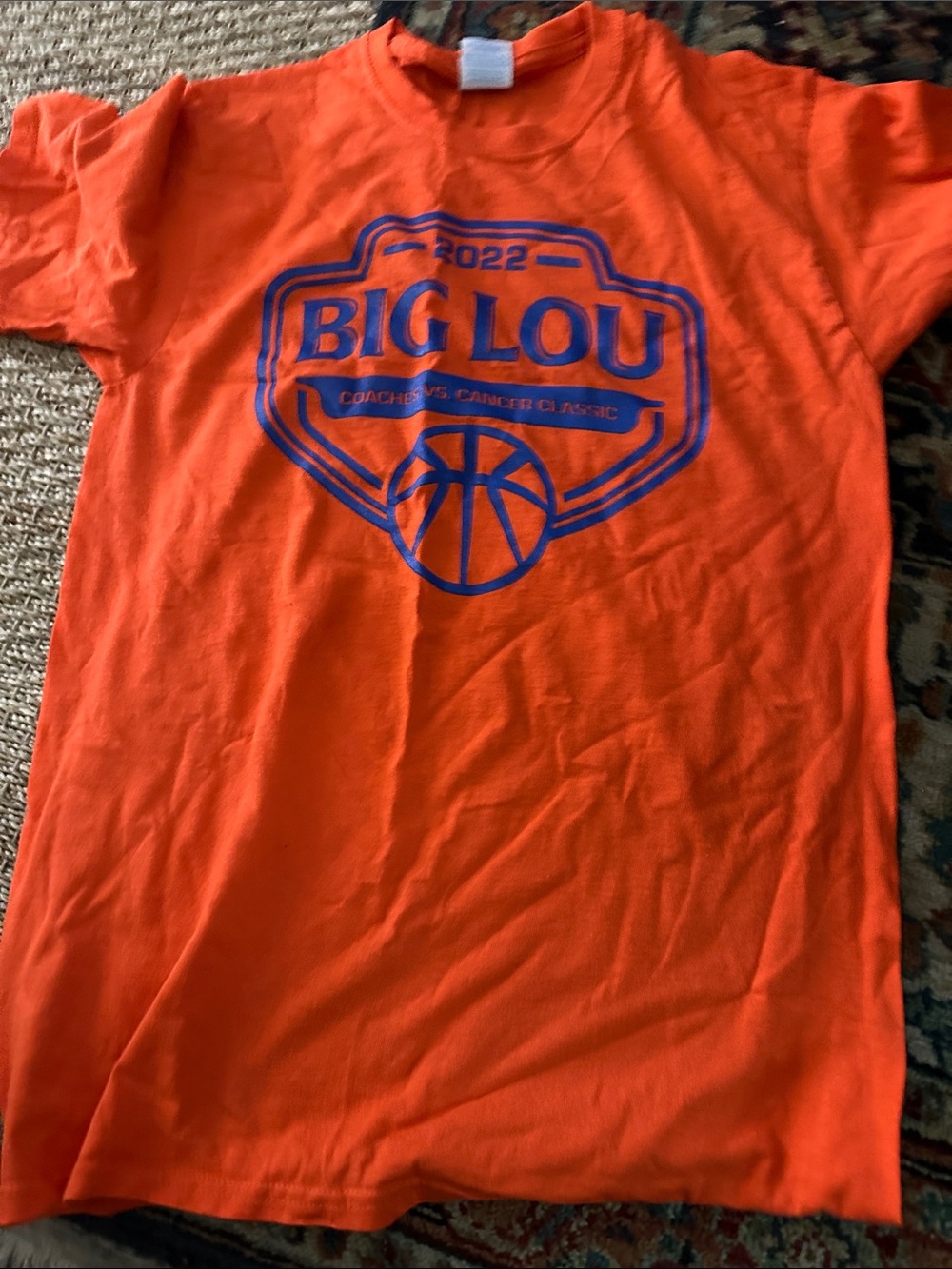 BIG LOU Orange Graphic Short Sleeve Tee